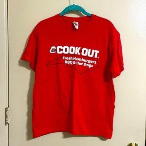 Red Cook Out NC Fast Food Chain T-Shirt Size M